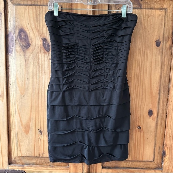 Paradise Black Strapless Bodycon Tube Dress - Size Large - Picture 4 of 15